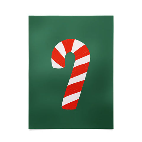 Lathe & Quill Candy Canes Green Poster