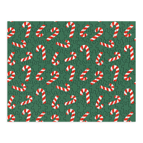 Lathe & Quill Candy Canes Green Puzzle