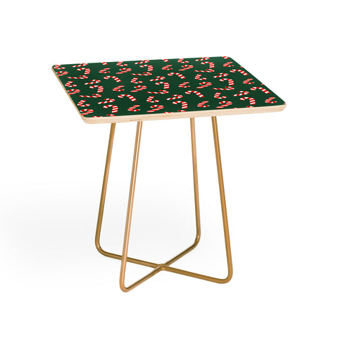 Lathe & Quill Candy Canes Green Side Table