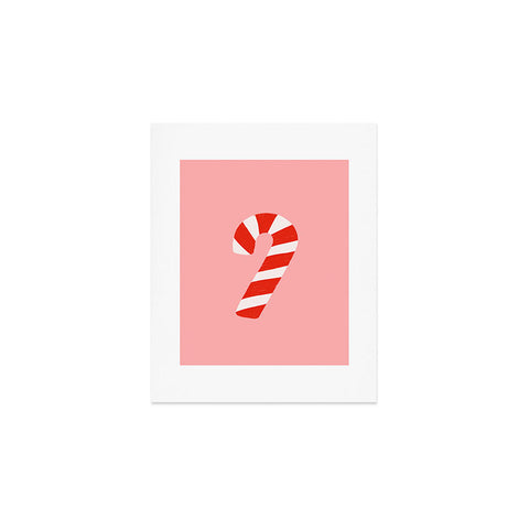 Lathe & Quill Candy Canes Pink Art Print