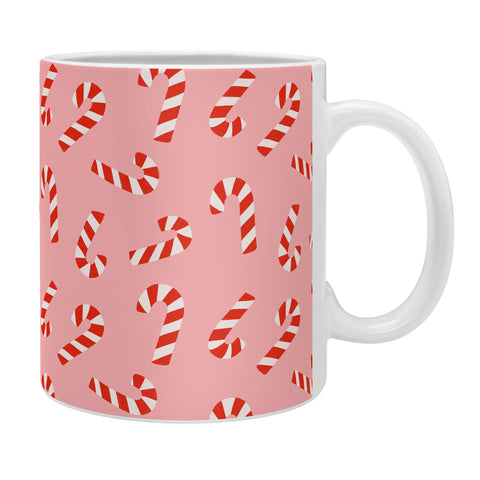Lathe & Quill Candy Canes Pink Coffee Mug