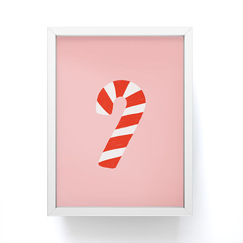 Lathe & Quill Candy Canes Pink Framed Mini Art Print