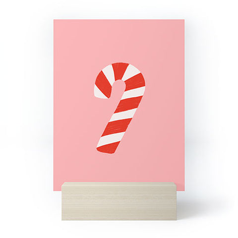Lathe & Quill Candy Canes Pink Mini Art Print