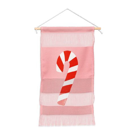 Lathe & Quill Candy Canes Pink Wall Hanging Portrait