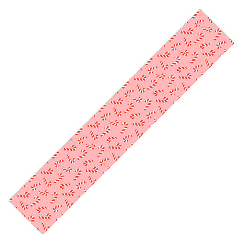 Lathe & Quill Candy Canes Pink Table Runner