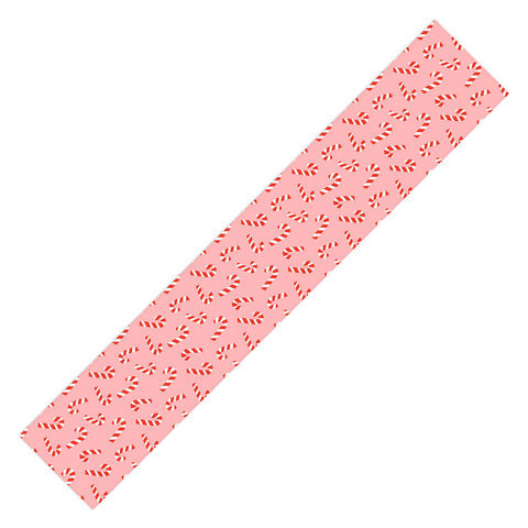 Lathe & Quill Candy Canes Pink Table Runner