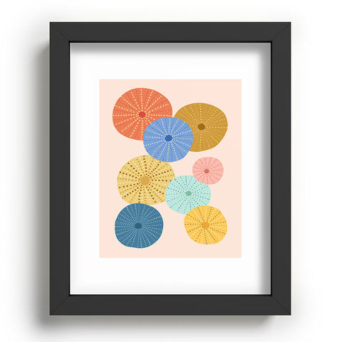 Lathe & Quill Coloful Sea Urchins 2 Recessed Framing Rectangle