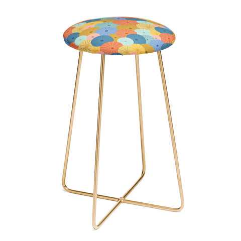 Lathe & Quill Coloful Sea Urchins 2 Counter Stool