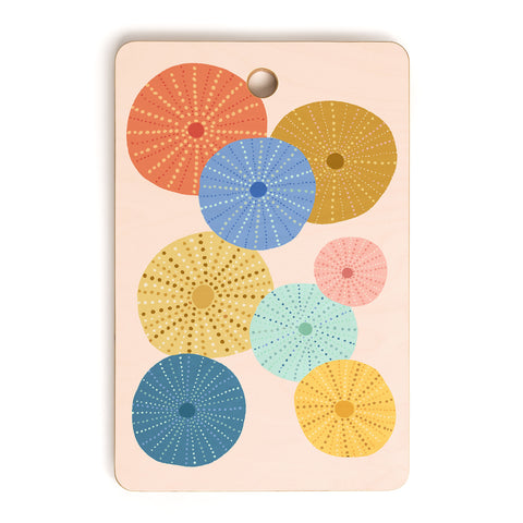 Lathe & Quill Coloful Sea Urchins 2 Cutting Board Rectangle