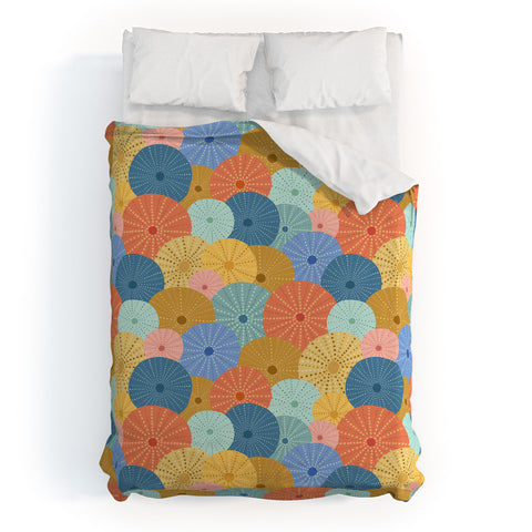 Lathe & Quill Coloful Sea Urchins 2 Duvet Cover