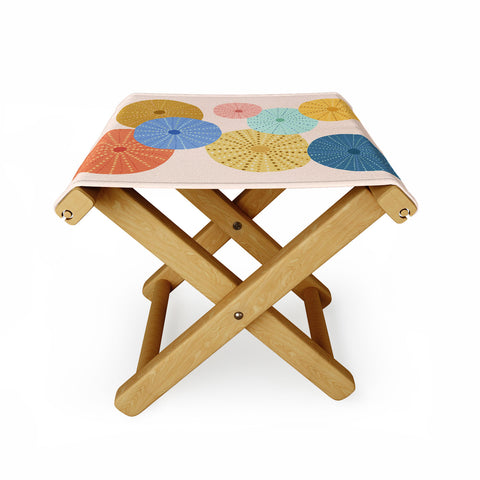 Lathe & Quill Coloful Sea Urchins 2 Folding Stool