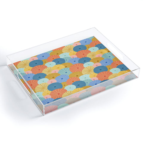 Lathe & Quill Coloful Sea Urchins 2 Acrylic Tray