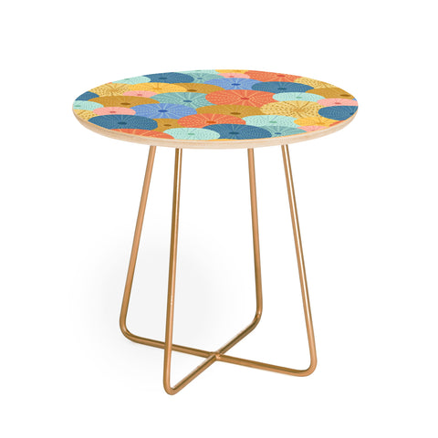 Lathe & Quill Coloful Sea Urchins 2 Round Side Table