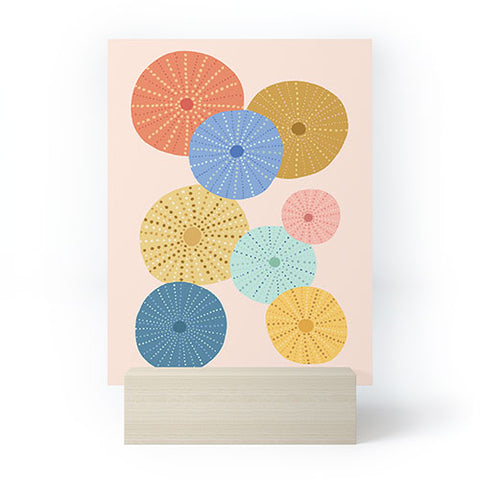Lathe & Quill Coloful Sea Urchins 2 Mini Art Print