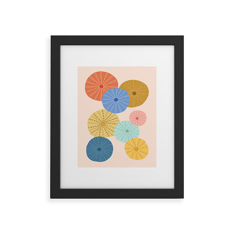 Lathe & Quill Coloful Sea Urchins 2 Framed Art Print