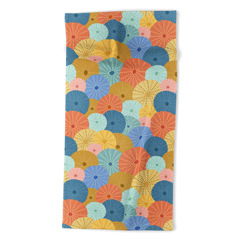 Lathe & Quill Coloful Sea Urchins 2 Beach Towel