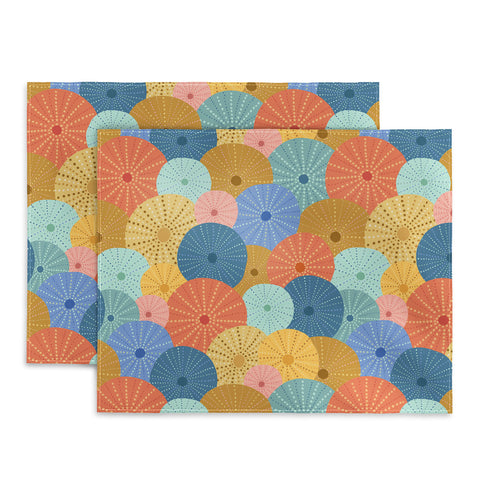 Lathe & Quill Coloful Sea Urchins 2 Placemat