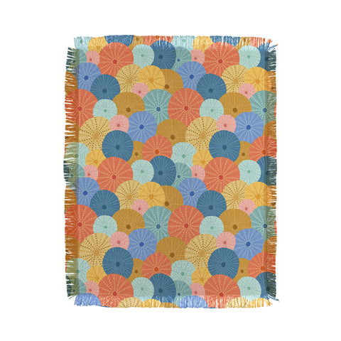 Lathe & Quill Coloful Sea Urchins 2 Throw Blanket