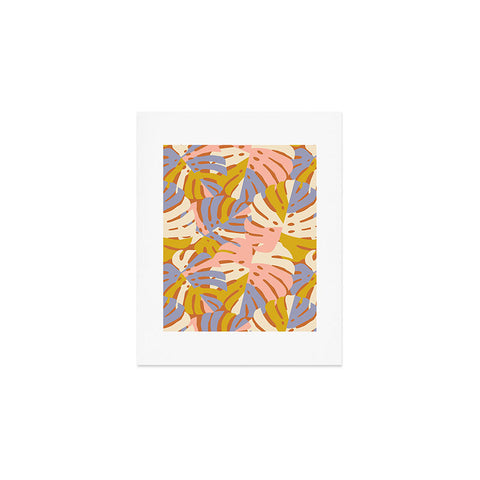 Lathe & Quill Color Block Monstera Pink Art Print