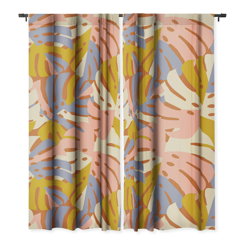 Lathe & Quill Color Block Monstera Pink Blackout Non Repeat