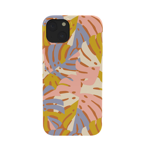 Lathe & Quill Color Block Monstera Pink Phone Case