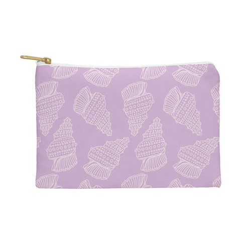 Lathe & Quill Conch Shell on Lavender Pouch