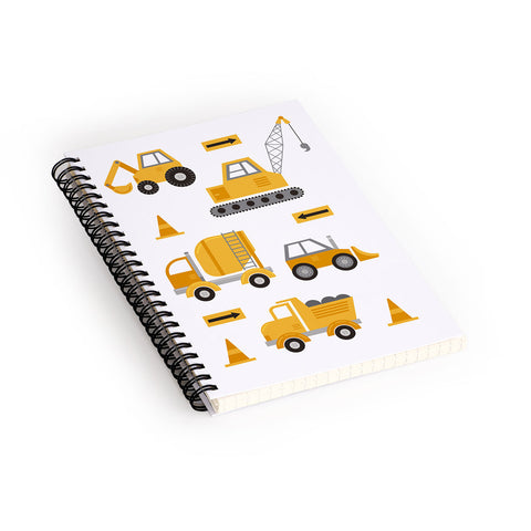 Lathe & Quill Construction Trucks Spiral Notebook