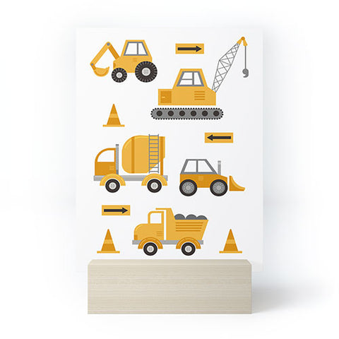 Lathe & Quill Construction Trucks Mini Art Print