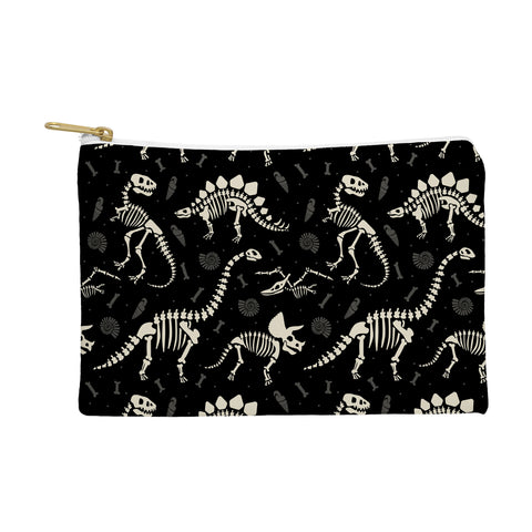 Lathe & Quill Dinosaur Fossils on Black Pouch