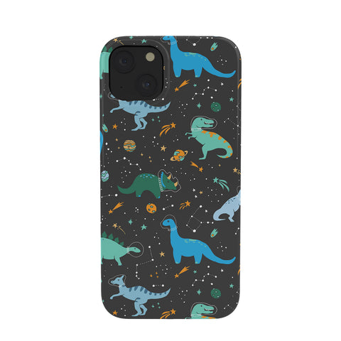 Lathe & Quill Dinosaurs in Space in Blue Phone Case