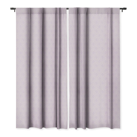Lathe & Quill Dotted Scallop Wisteria Blackout Window Curtain