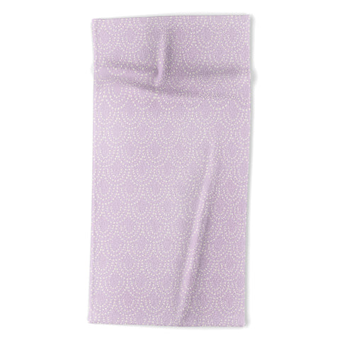 Lathe & Quill Dotted Scallop Wisteria Beach Towel