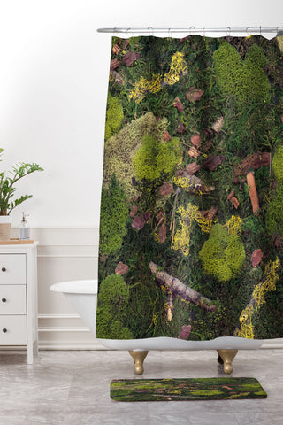 Lathe & Quill Forest Floor I Shower Curtain And Mat