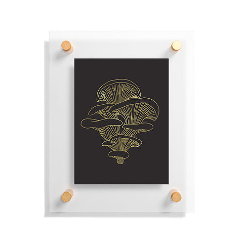 Lathe & Quill Gilded Oyster Mushroom Floating Acrylic Print