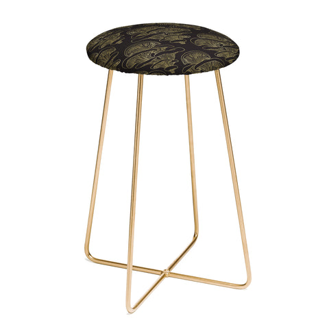 Lathe & Quill Gilded Oyster Mushroom Counter Stool
