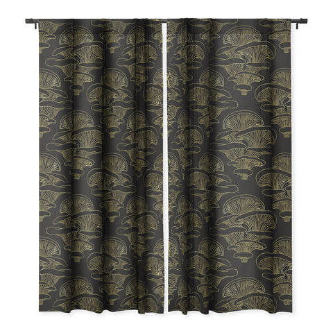 Lathe & Quill Gilded Oyster Mushroom Blackout Window Curtain