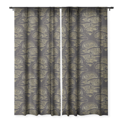 Lathe & Quill Gilded Oyster Mushroom Sheer Window Curtain
