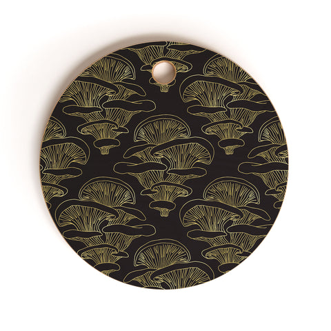 Lathe & Quill Gilded Oyster Mushroom Cutting Board Round