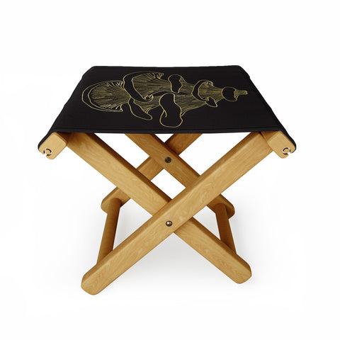 Lathe & Quill Gilded Oyster Mushroom Folding Stool