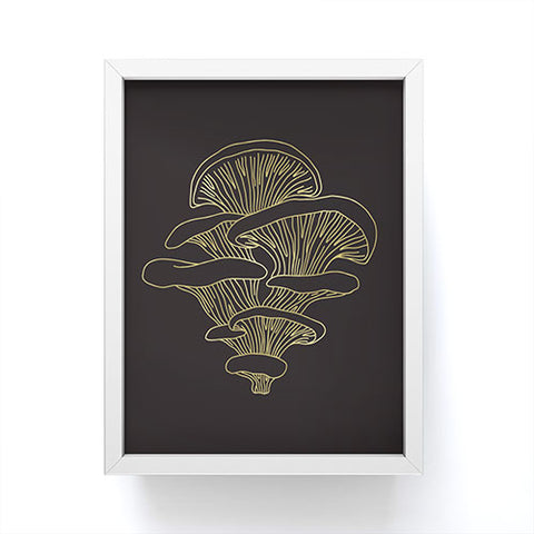 Lathe & Quill Gilded Oyster Mushroom Framed Mini Art Print