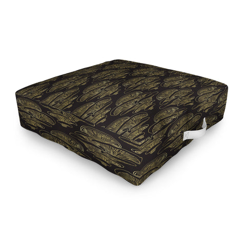 Lathe & Quill Gilded Oyster Mushroom Outdoor Floor Cushion