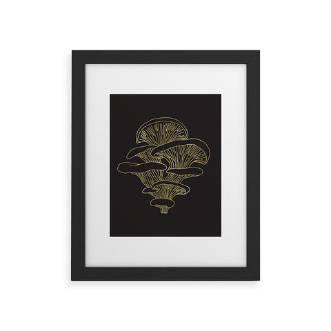 Lathe & Quill Gilded Oyster Mushroom Framed Art Print