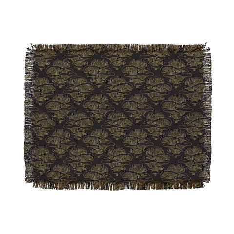 Lathe & Quill Gilded Oyster Mushroom Throw Blanket