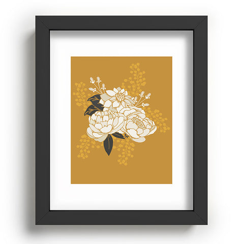 Lathe & Quill Glam Florals Gold Recessed Framing Rectangle