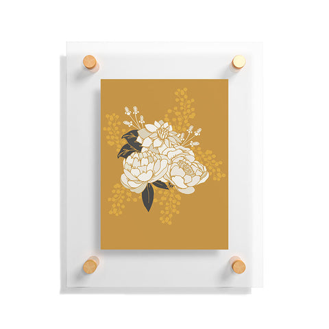 Lathe & Quill Glam Florals Gold Floating Acrylic Print