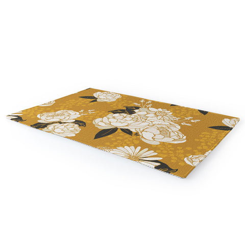 Lathe & Quill Glam Florals Gold Area Rug