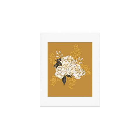 Lathe & Quill Glam Florals Gold Art Print