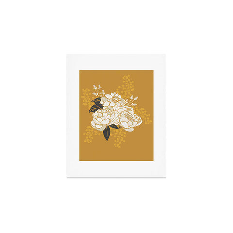 Lathe & Quill Glam Florals Gold Art Print