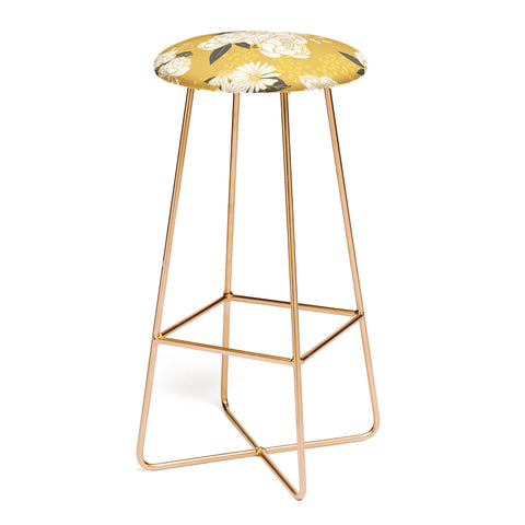 Lathe & Quill Glam Florals Gold Bar Stool