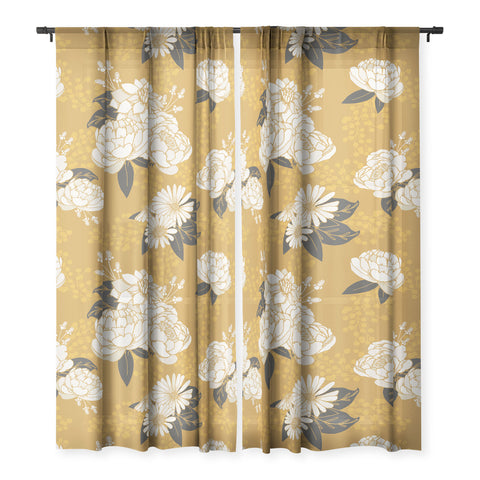 Lathe & Quill Glam Florals Gold Sheer Non Repeat